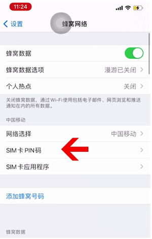 卫辉苹果14维修网分享如何给iPhone14的SIM卡设置密码 