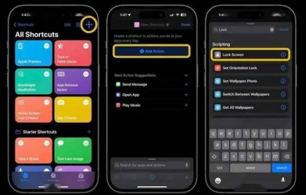 卫辉苹果14锁屏维修店分享iPhone14升级iOS16.4后如何创建锁屏快捷方式 